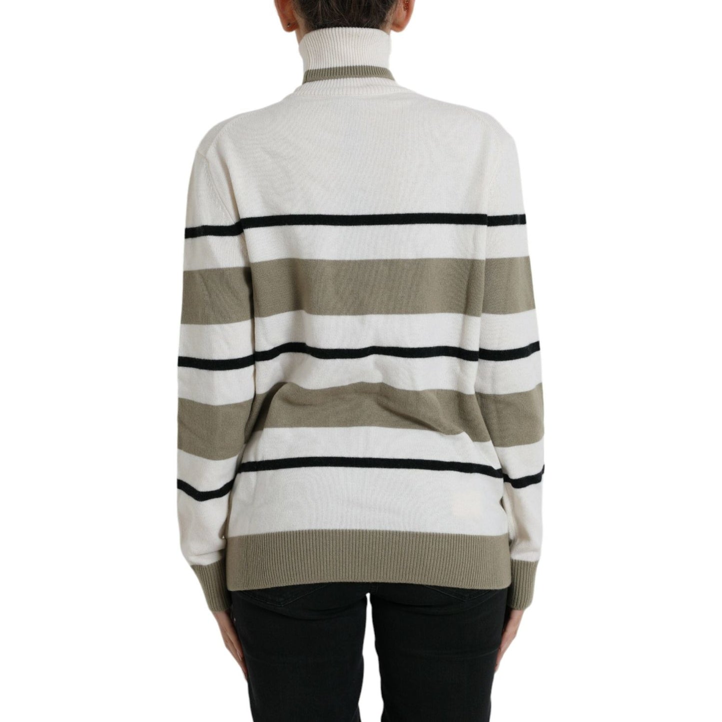 Dolce & Gabbana Multicolor Stripe Wool Logo Pullover Sweater Dolce & Gabbana