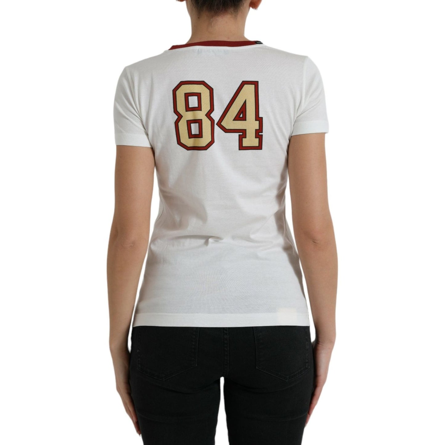 Dolce & Gabbana White Bring Me To The Moon T-shirt Top Dolce & Gabbana