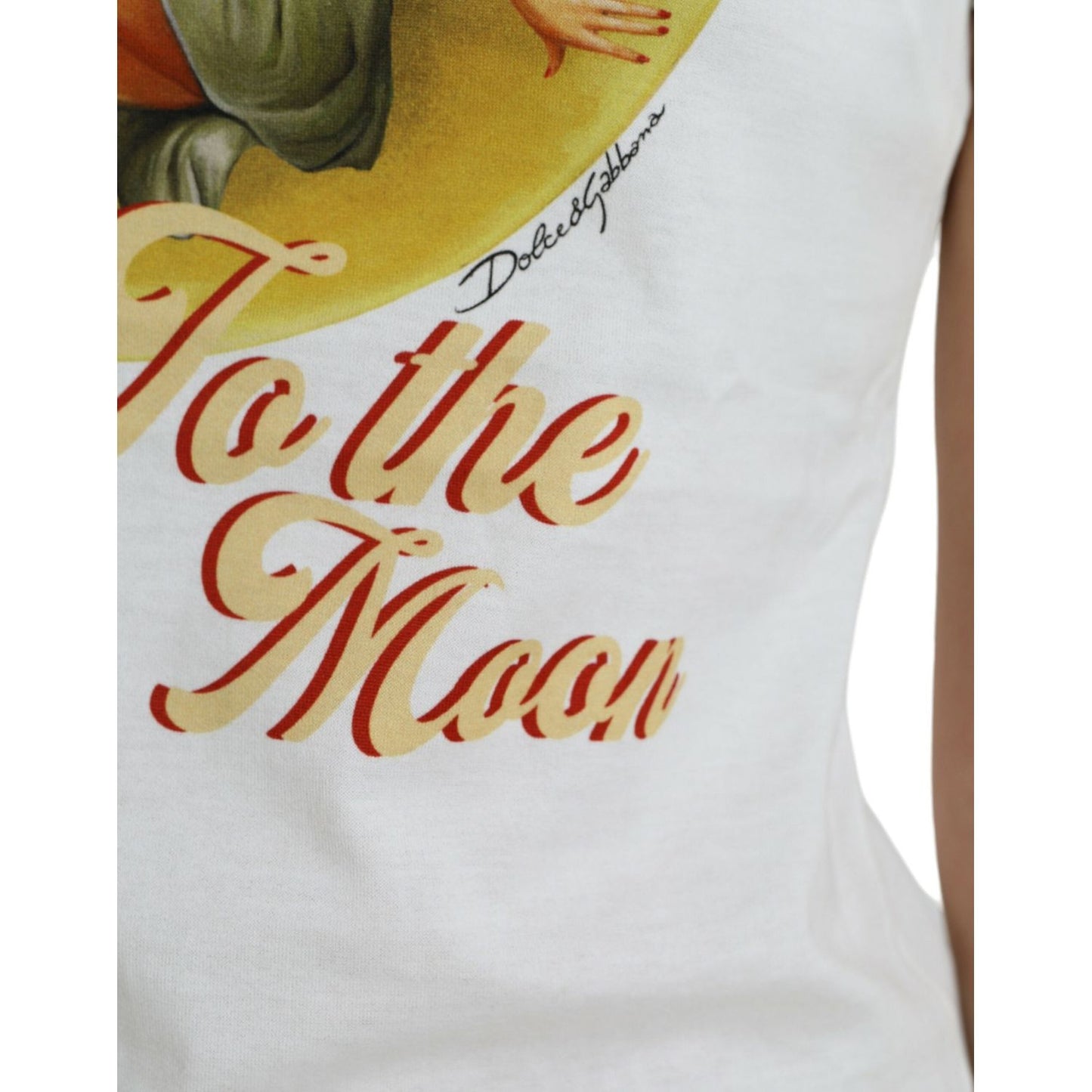 Dolce & Gabbana White Bring Me To The Moon T-shirt Top Dolce & Gabbana