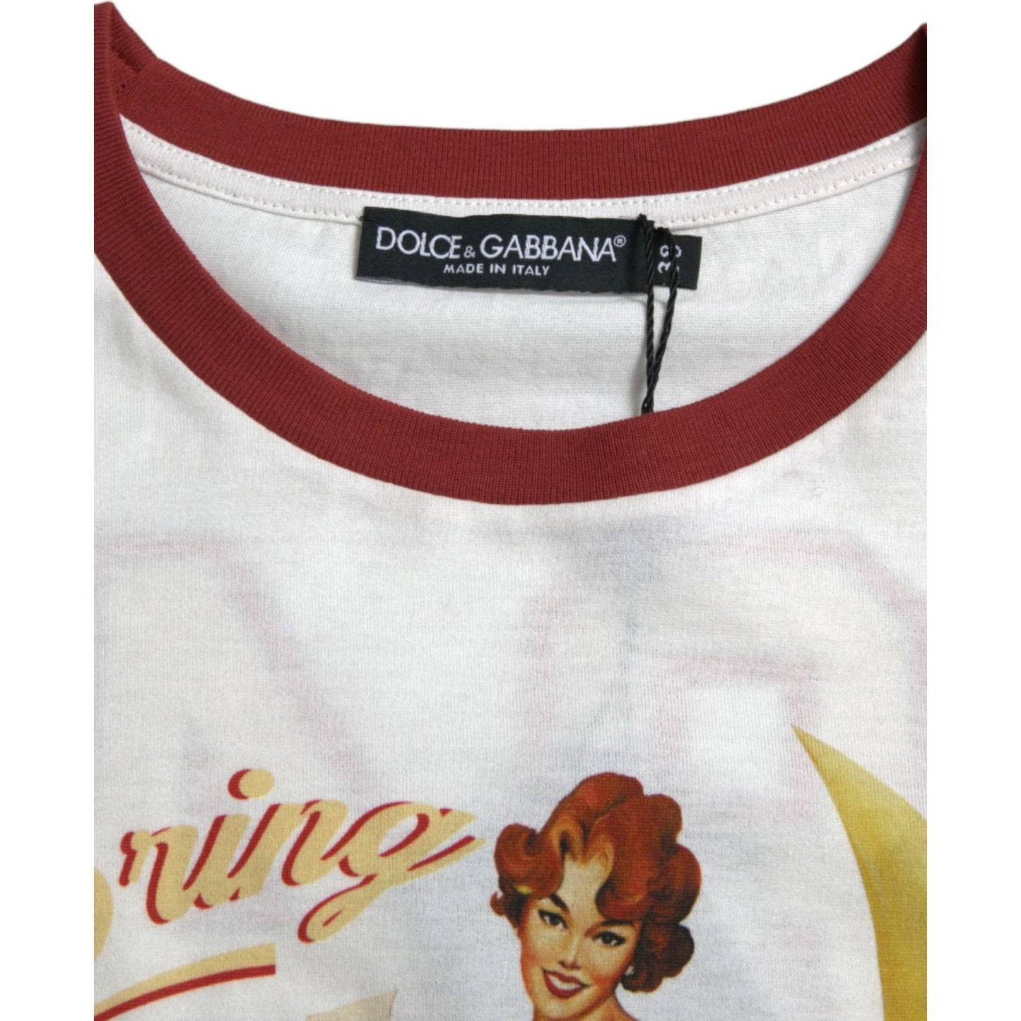 Dolce & Gabbana White Bring Me To The Moon T-shirt Top Dolce & Gabbana