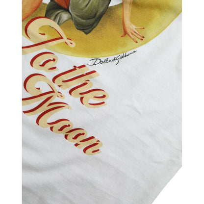 Dolce & Gabbana White Bring Me To The Moon T-shirt Top Dolce & Gabbana