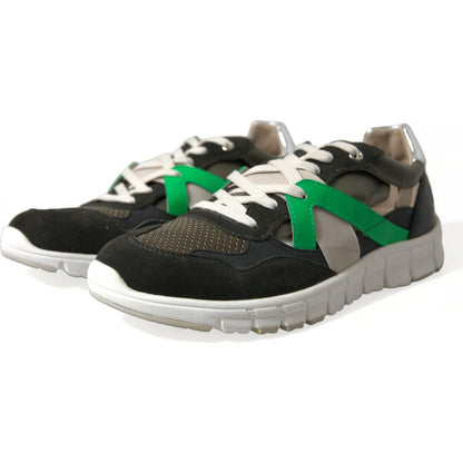 Dolce & Gabbana Multicolor Leather Suede Low Top Sneakers Shoes Dolce & Gabbana