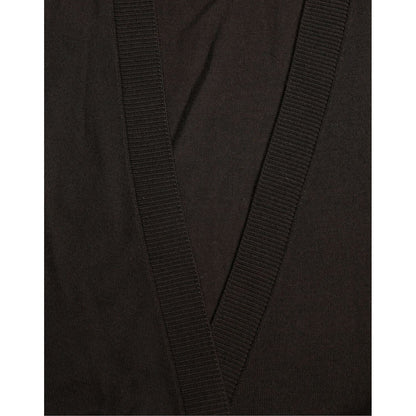 Dolce & Gabbana Black Wool V-neck Crossed Cardigan Sweater Dolce & Gabbana