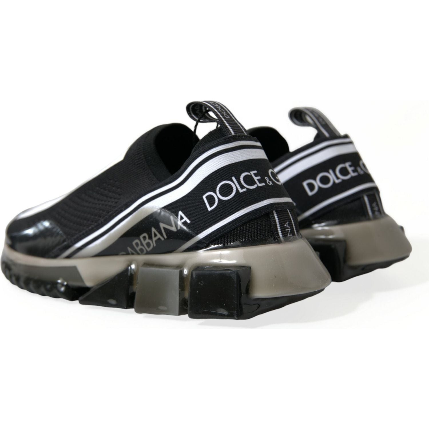 Dolce & Gabbana Black White Slip On Sneakers Sorrento Shoes