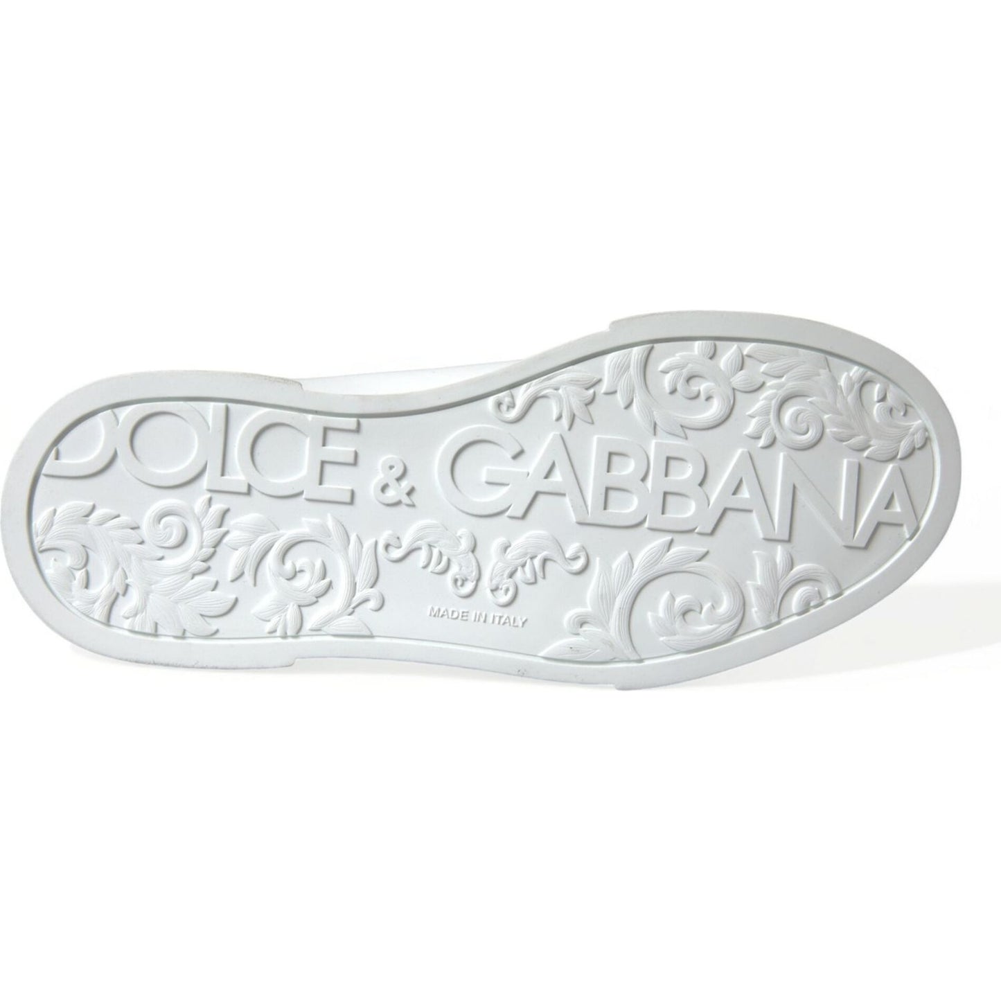 Dolce & Gabbana White Green Leather Portofino Sneakers Shoes Dolce & Gabbana