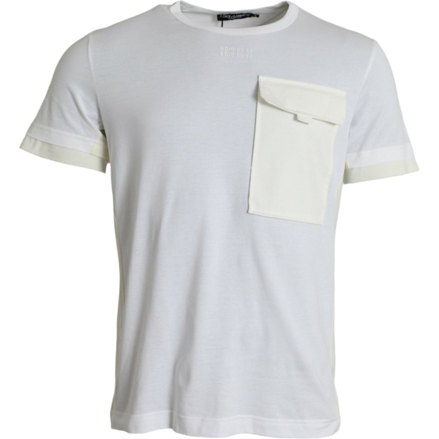 Dolce & Gabbana White Cotton Pocket Short Sleeves T-shirt Dolce & Gabbana