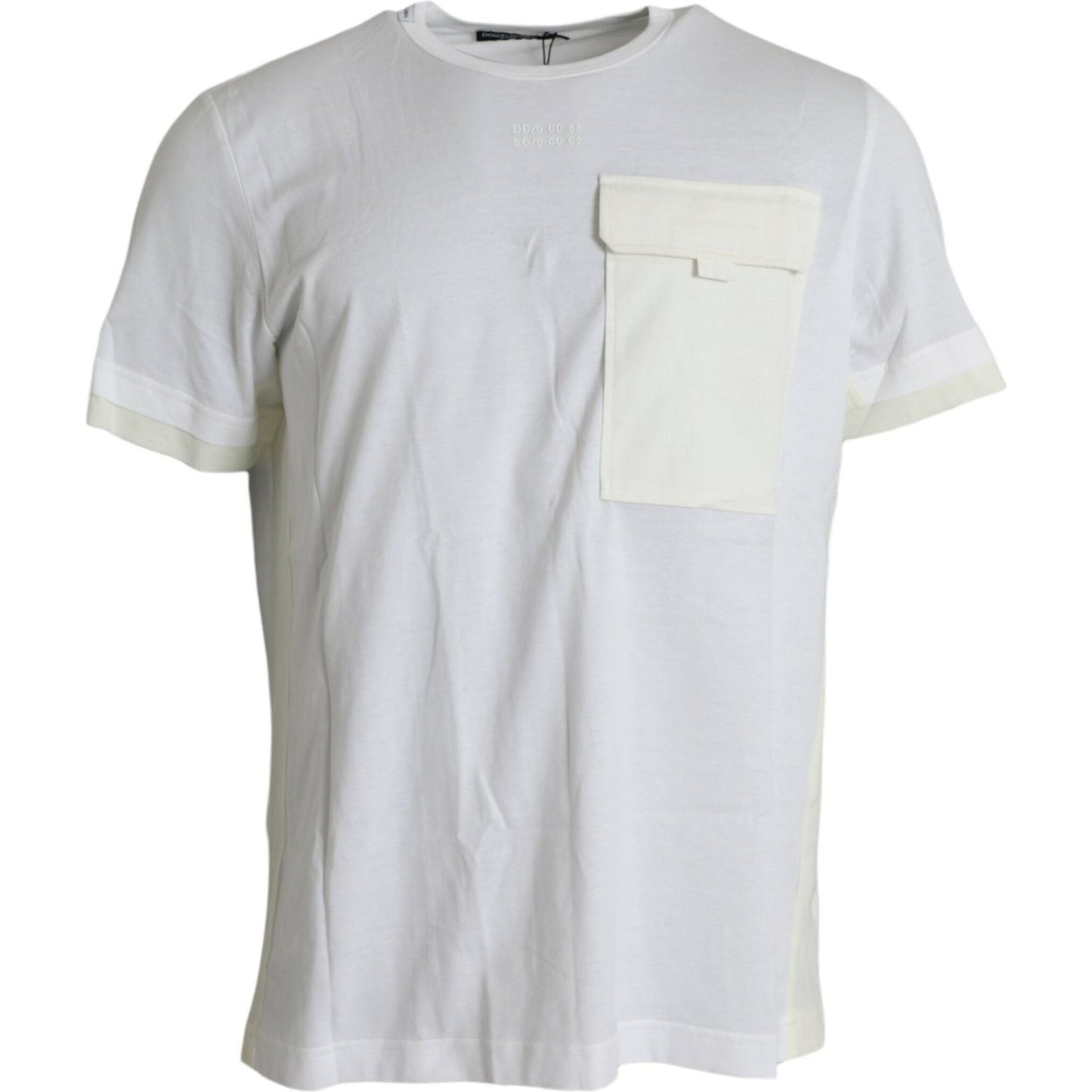 Dolce & Gabbana White Cotton Pocket Short Sleeves T-shirt Dolce & Gabbana