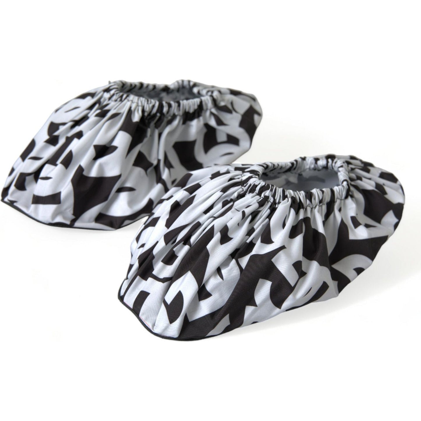 Dolce & Gabbana White Logo Print Nylon Slip On Flats Shoes Dolce & Gabbana