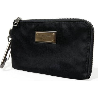 Dolce & Gabbana Black Nylon Logo Plaque Keyring Pouch Clutch Bags Dolce & Gabbana