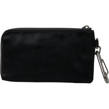 Dolce & Gabbana Black Nylon Logo Plaque Keyring Pouch Clutch Bags Dolce & Gabbana