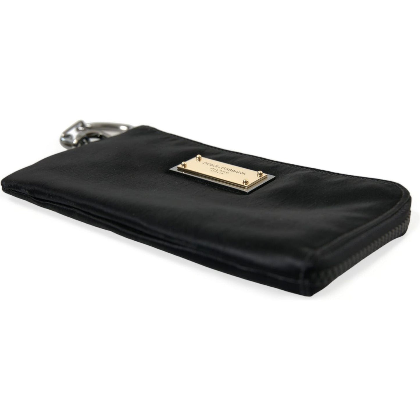 Dolce & Gabbana Black Nylon Logo Plaque Keyring Pouch Clutch Bags Dolce & Gabbana