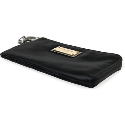 Dolce & Gabbana Black Nylon Logo Plaque Keyring Pouch Clutch Bags Dolce & Gabbana