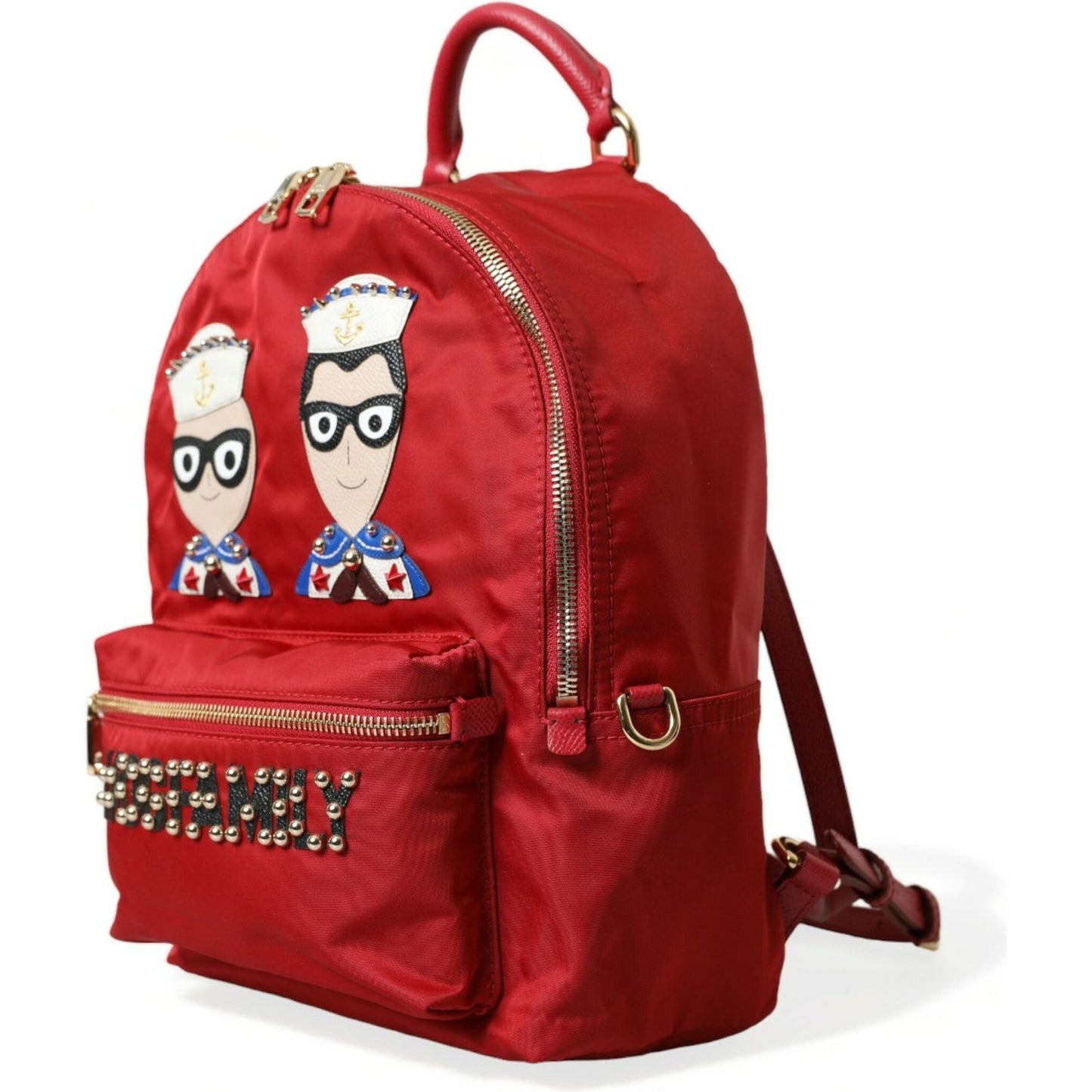 Dolce & Gabbana Red #DGFAMILY Embellished Backpack VULCANO Bag