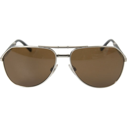 Sleek Silver Metal Sunglasses for Men