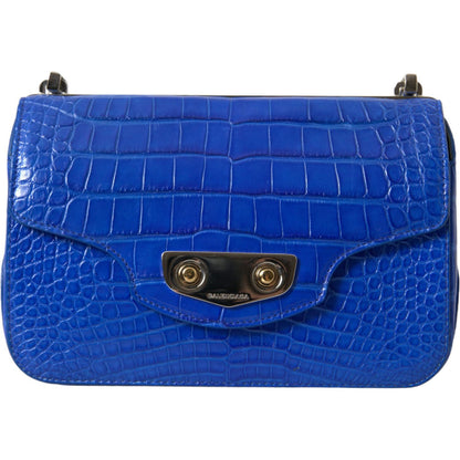 Balenciaga Blue Exotic Leather Neo Classic Purse Shoulder Handbag Bag Balenciaga