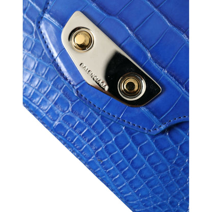 Balenciaga Blue Exotic Leather Neo Classic Purse Shoulder Handbag Bag Balenciaga