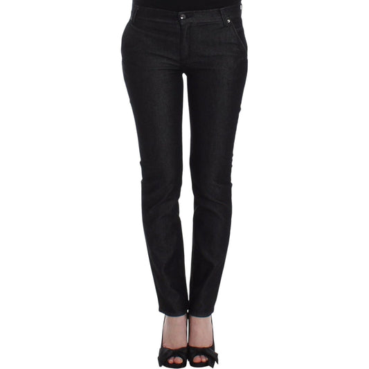 Ermanno Scervino Black Slim Jeans Denim Pants Skinny Leg Stretch Ermanno Scervino