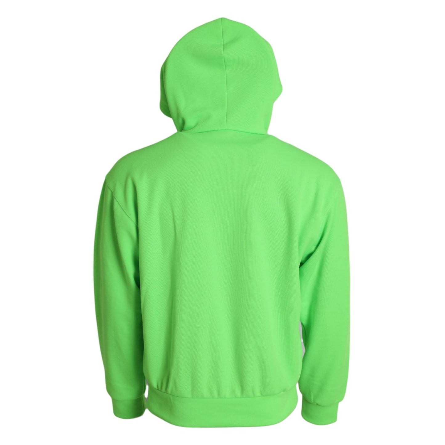 Dolce & Gabbana Neon Green Hooded Full Zip Top Sweater