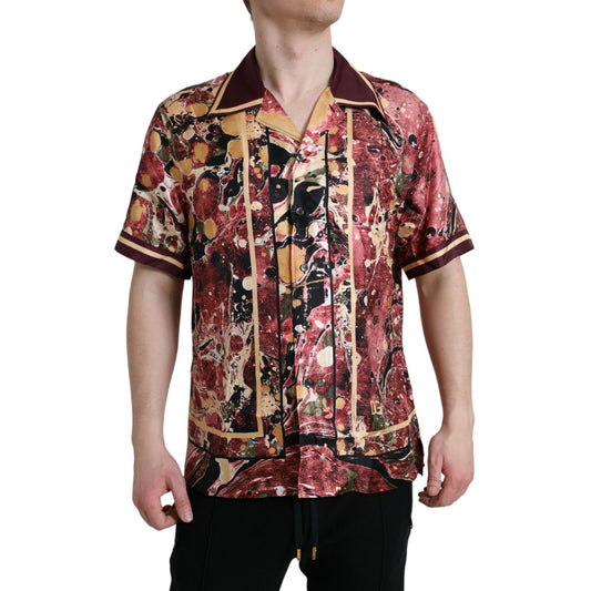 Dolce & Gabbana Multicolor Button Down Silk Shirt