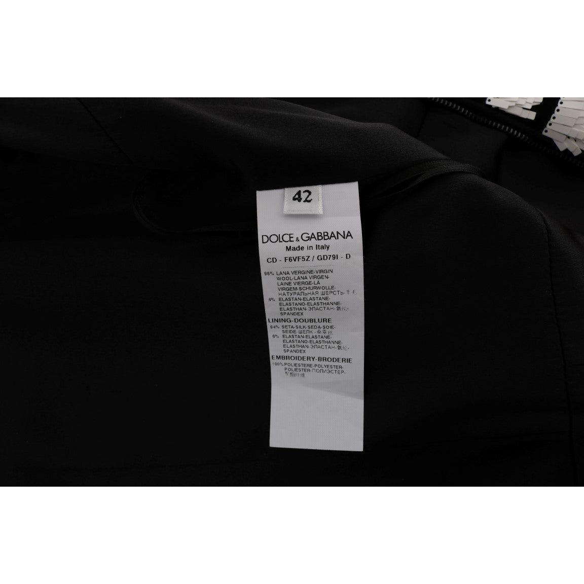 Dolce & Gabbana Multicolored Striped Sequined Stretch Dress