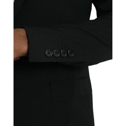 Dolce & Gabbana Blue MARTINI Shawl Single Breasted Blazer