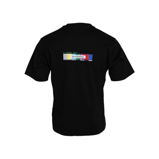 Dolce & Gabbana Black With Love Always Crew Neck Top T-shirt