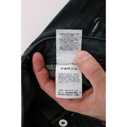 Costume National Gray Cotton Superslim Denim Jeans
