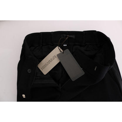 Ermanno Scervino Black Viscose Flare Bootcut Pants Ermanno Scervino