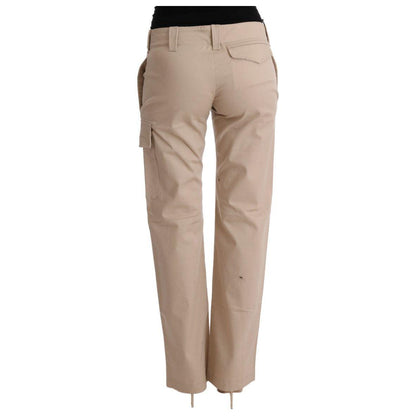 Ermanno Scervino Beige Cotton Wool Regular Fit Pants Ermanno Scervino