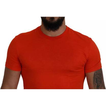 Dsquared² Orange Modal Short Sleeves Crewneck T-shirt