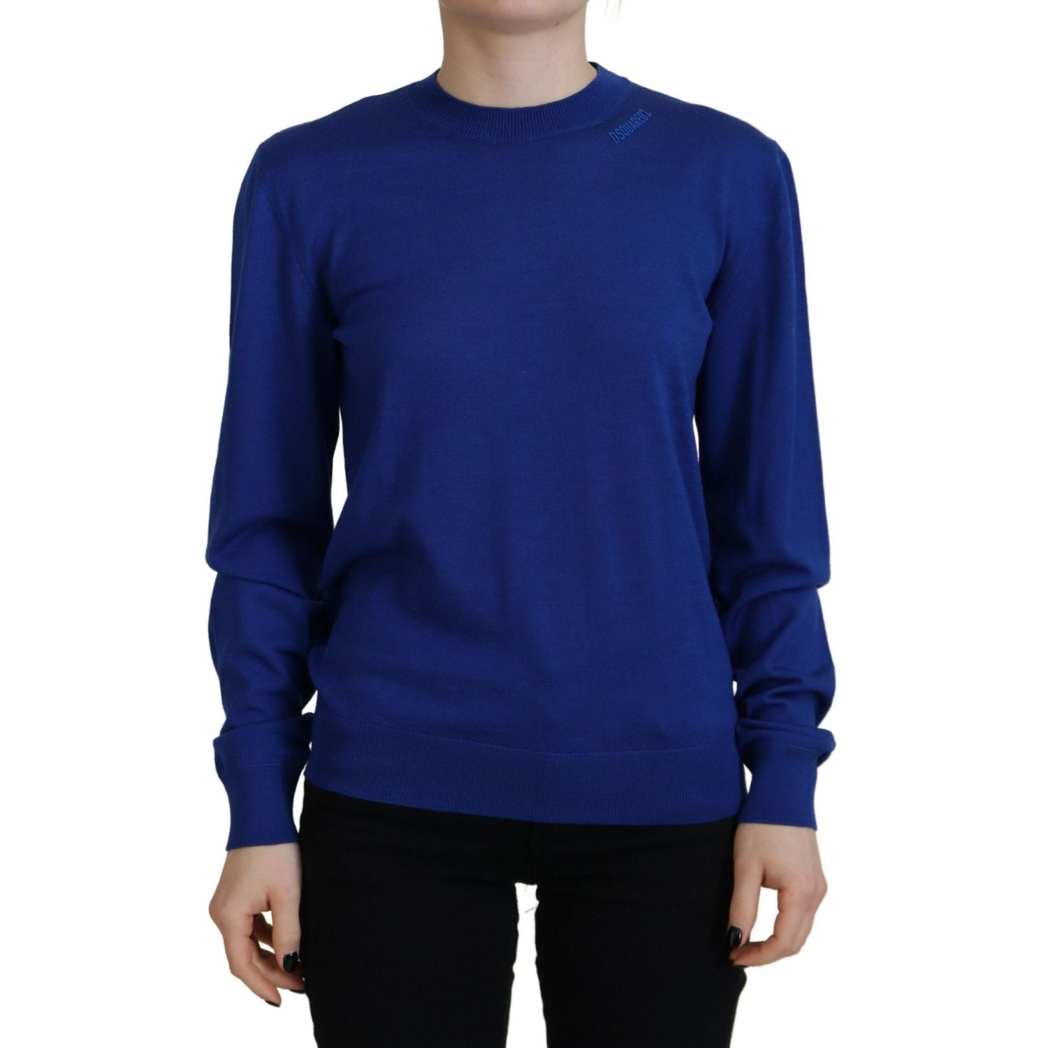 Dsquared² Blue Long Sleeve Crew Neck Casual Sweater
