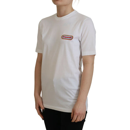 Dsquared² White Logo Patch Crewneck Short Sleeve Tee T-shirt Dsquared²