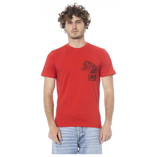 Cavalli Class Red Cotton T-Shirt