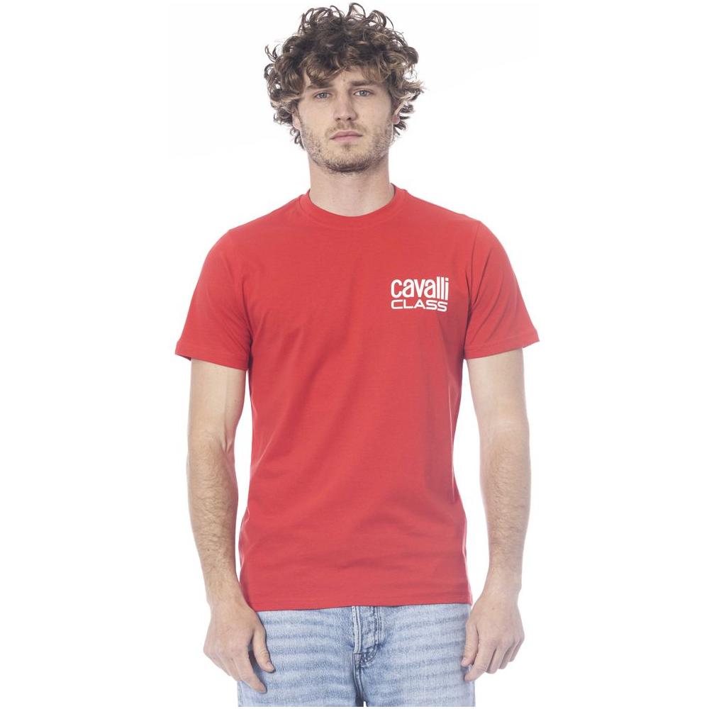Cavalli Class Red Cotton T-Shirt
