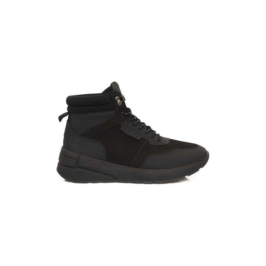 Cerruti 1881 Black Cowhide Men's High Sneaker Cerruti 1881