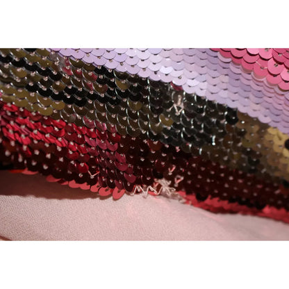 Dolce & Gabbana Pink Floral Sequined Crystal Gown Dress