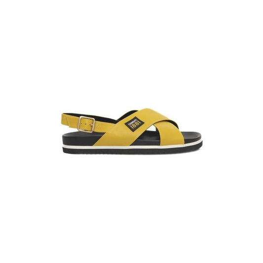 Cerruti 1881 Yellow Calfskin Women Sandal Cerruti 1881