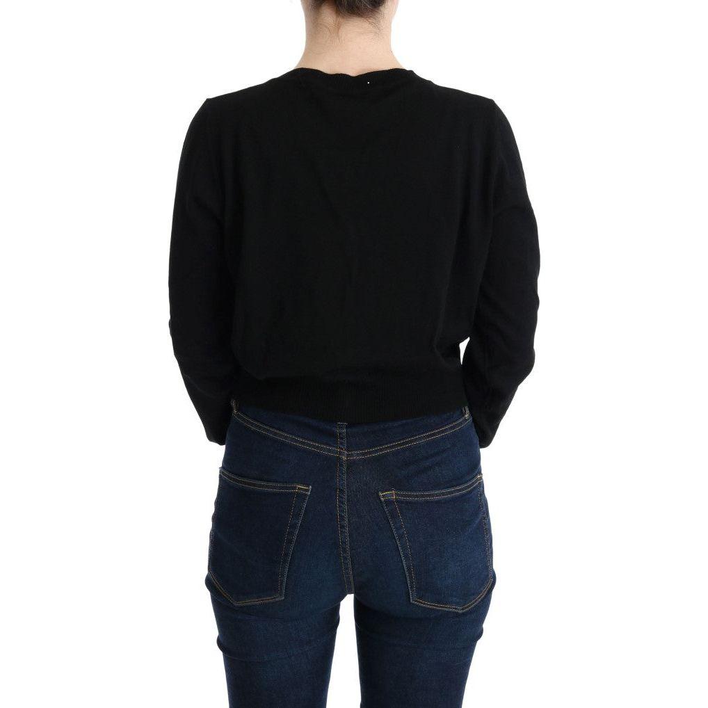 MARGHI LO' Black Wool Blouse Sweater MARGHI LO'