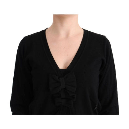 MARGHI LO' Black Wool Blouse Sweater MARGHI LO'