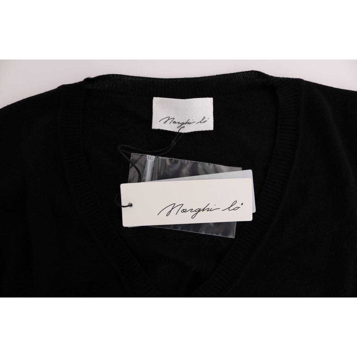 MARGHI LO' Black Wool Blouse Sweater MARGHI LO'