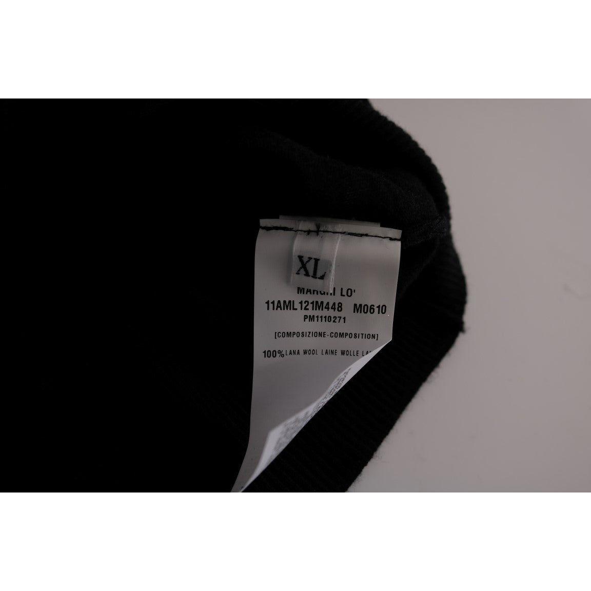 MARGHI LO' Black Wool Blouse Sweater MARGHI LO'