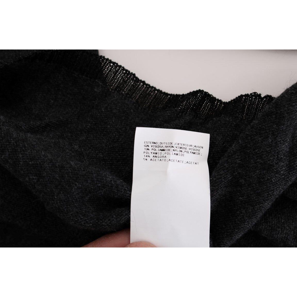 Costume National Gray Viscose Knitted Sweater Costume National