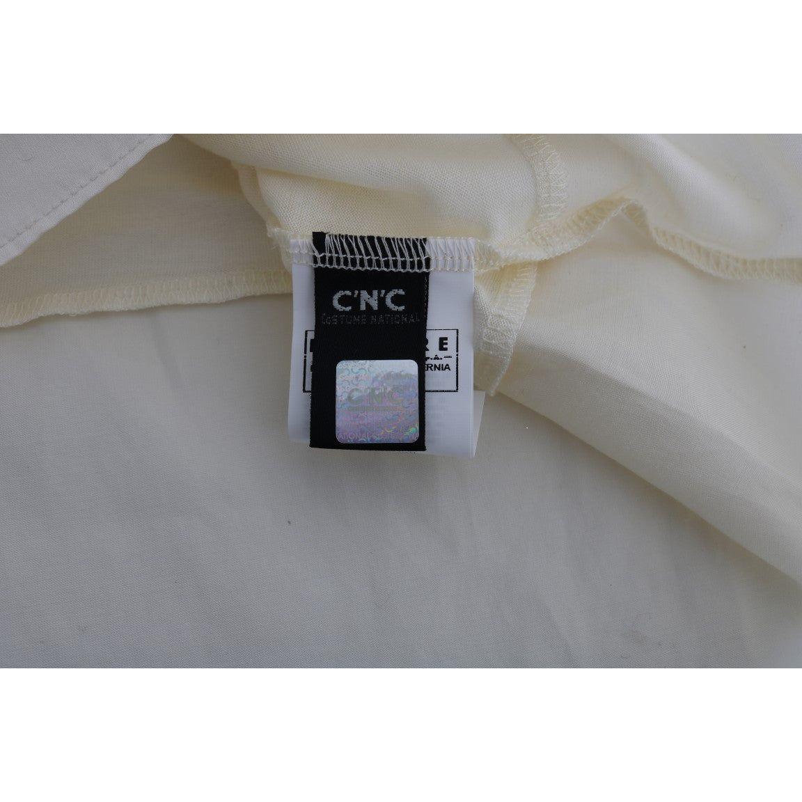 Costume National Beige Asymmetric Top Blouse Costume National