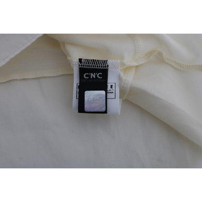 Costume National Beige Asymmetric Top Blouse Costume National