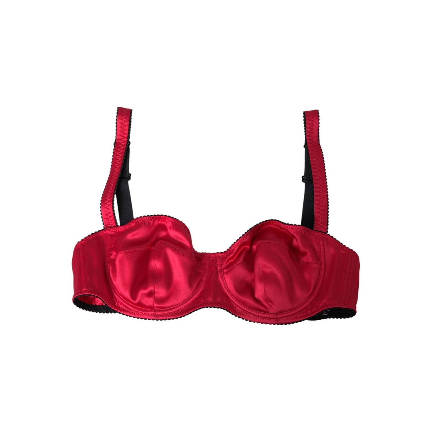Dolce & Gabbana Bordeaux Silk Stretch Balconcino Bra Underwear