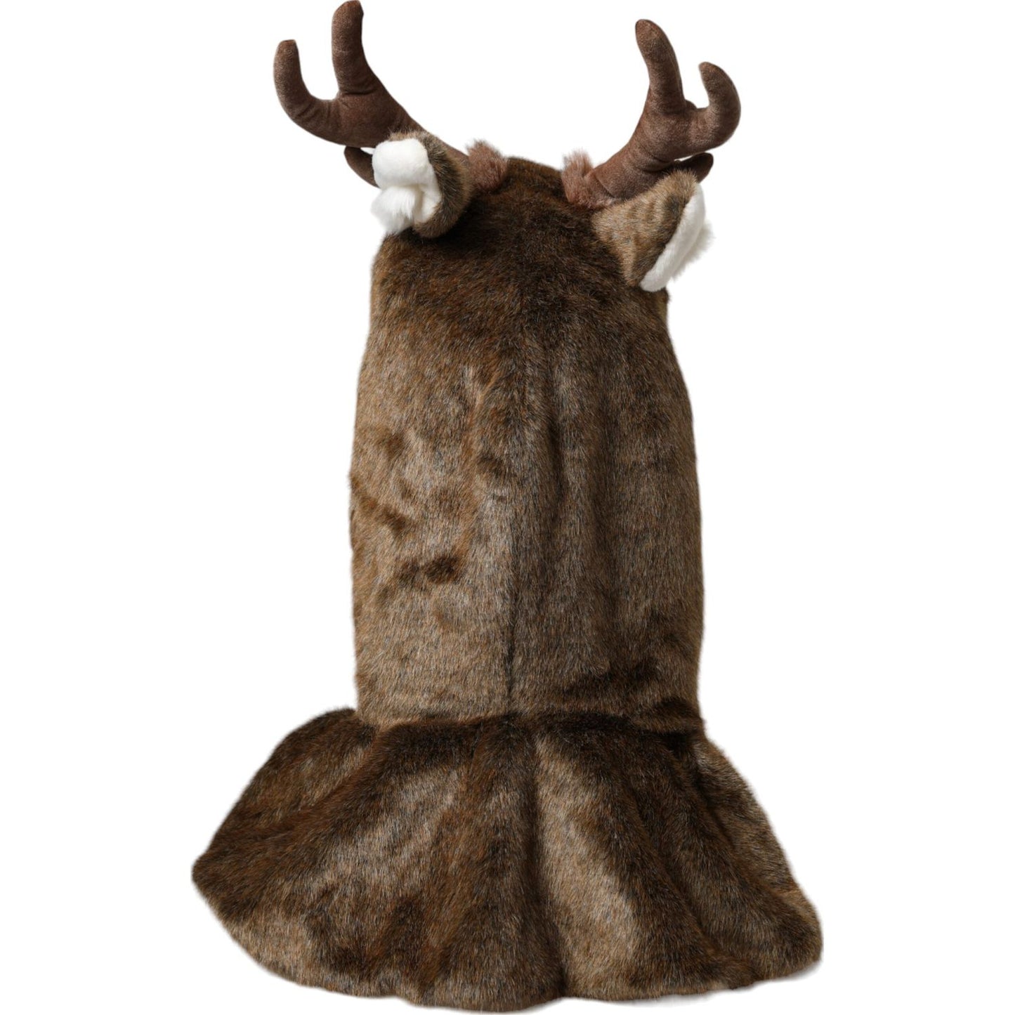 Dolce & Gabbana Brown Deer Faux Fur Whole Head Hat