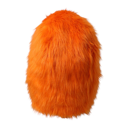 Dolce & Gabbana Orange Faux Fur Whole Head Wrap Hat
