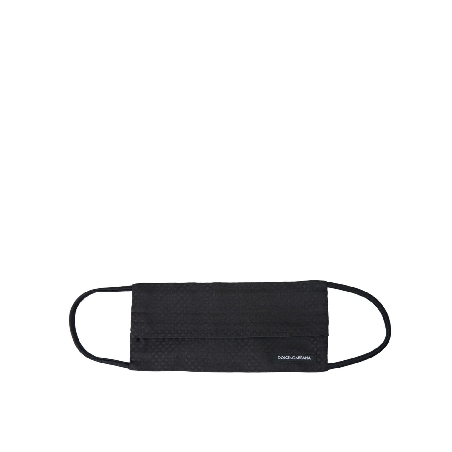 Dolce & Gabbana Dark Gray 100% Silk Adjustable Necktie Face Mask