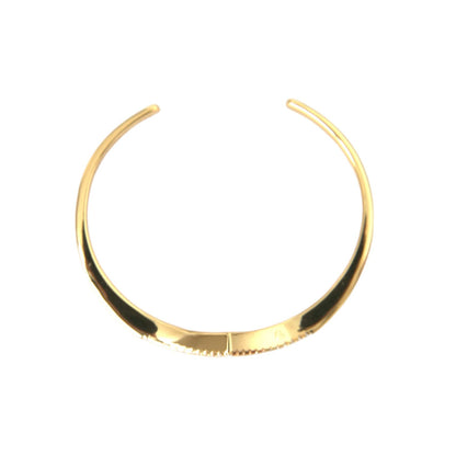 Nialaya Arched Wing Cuff Skyfall Gold CZ 925 Bracelet
