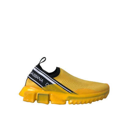 Dolce & Gabbana Yellow Sorrento Slip On Sneakers Women Shoes